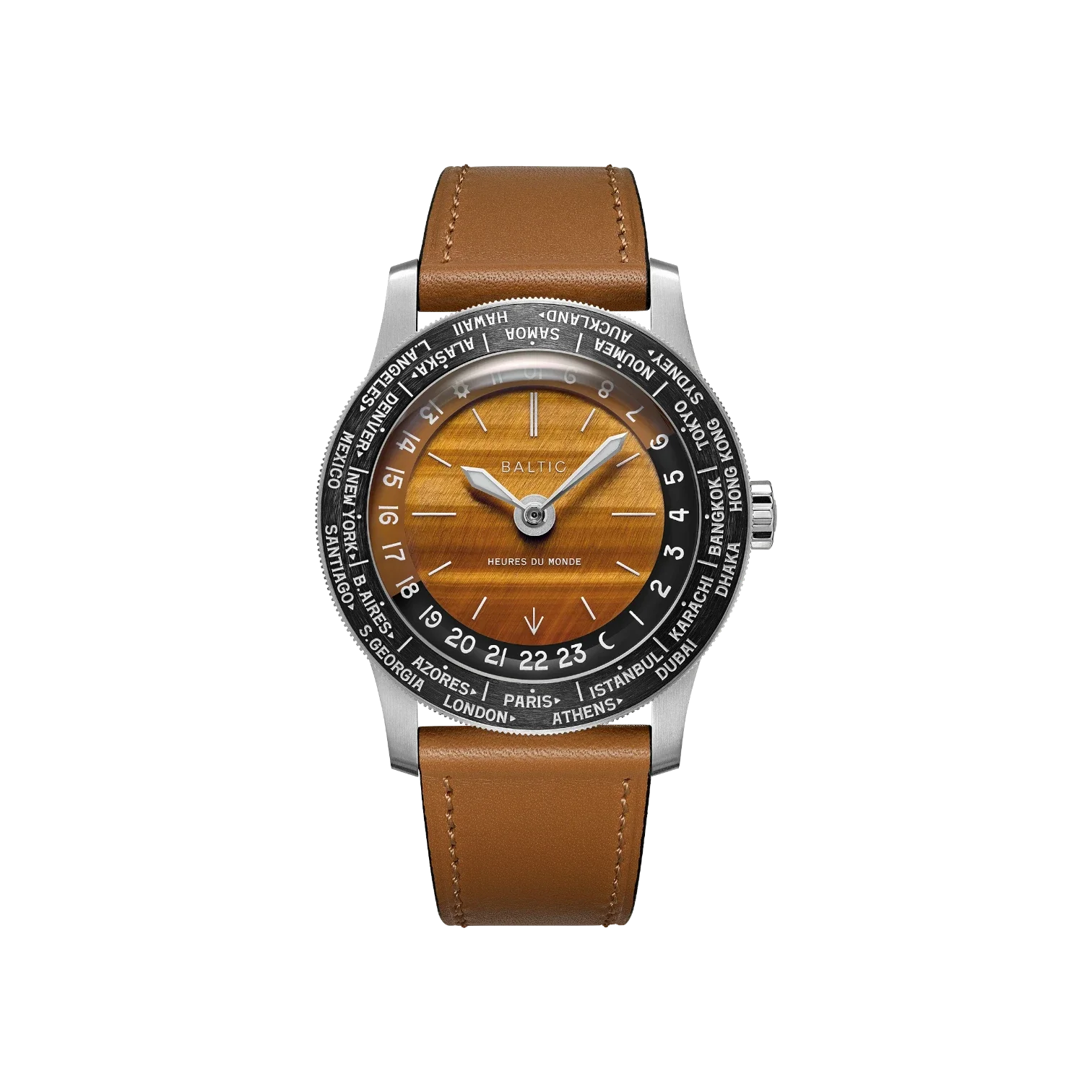 Baltic Heures du Monde Heures du Monde Worldtimer - Tiger Eye
