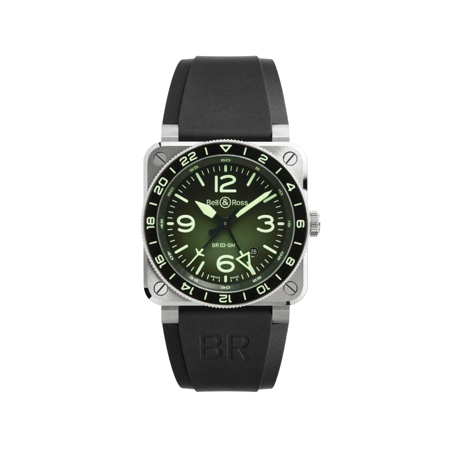 Bell & Ross BR-03 BR0393-GN-ST/SRB